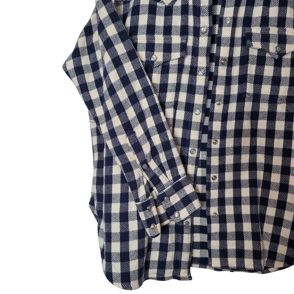 J. Crew Womens Blue & White Checkered Button-Up Shirt - Picture 7 of 15